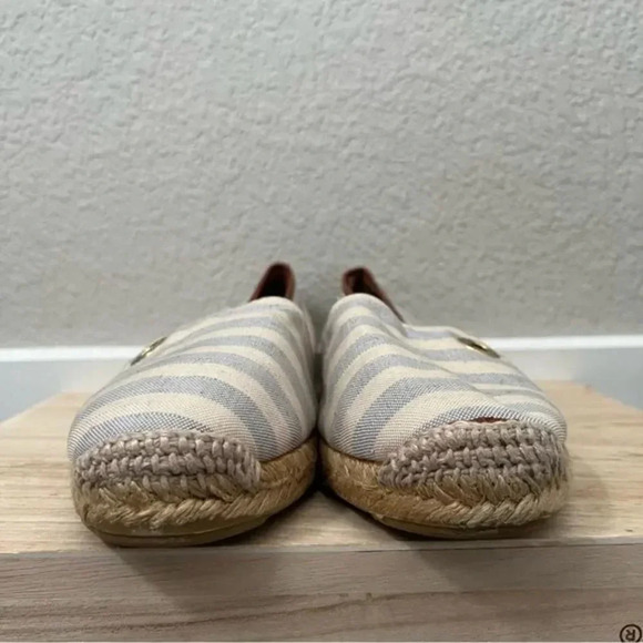 Hunter Adler Blue & White Stripe Espadrille Flats 40 / 9 - Picture 5 of 8
